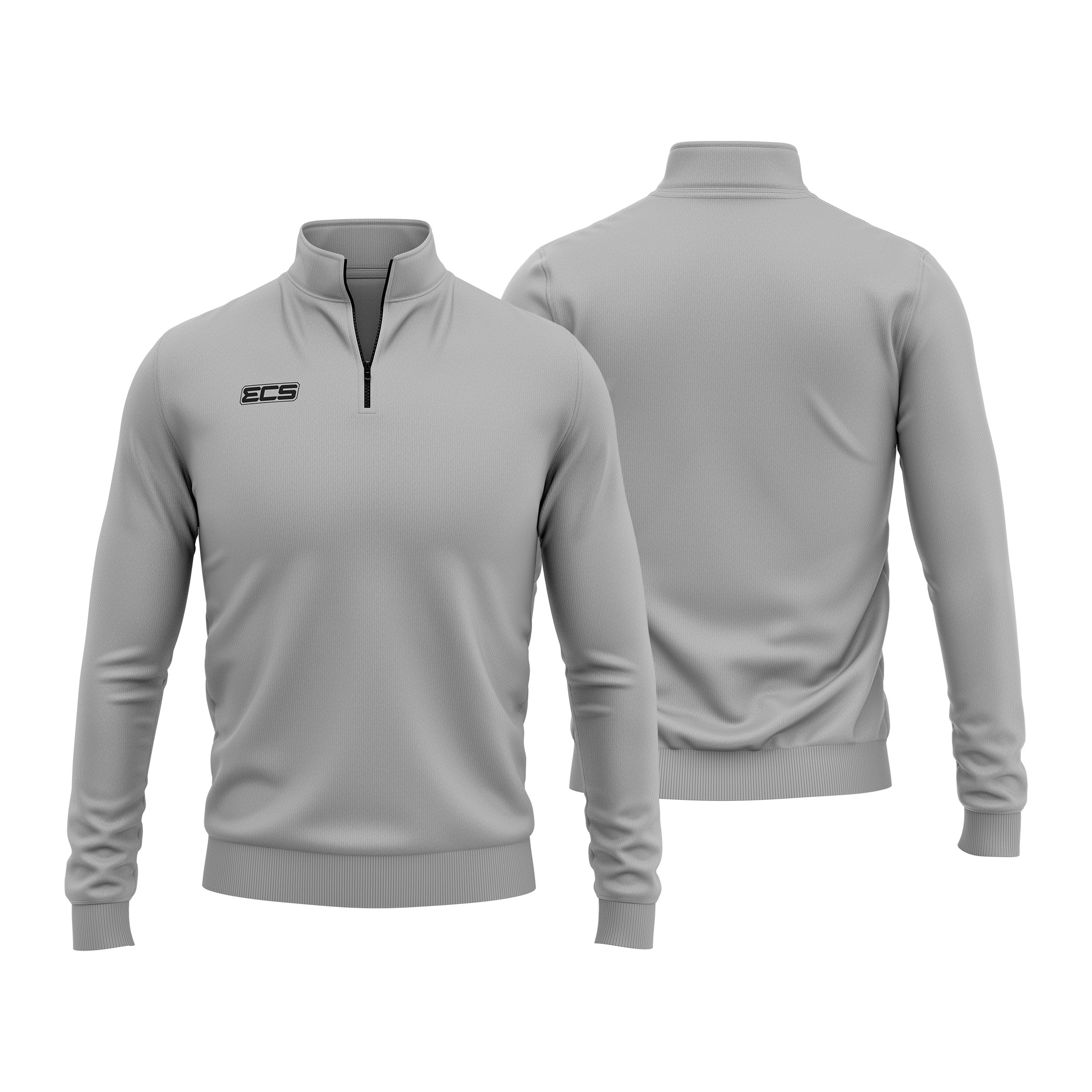ECS Leisure Quarter Zip Top in Grey | Off‑Field Essential
