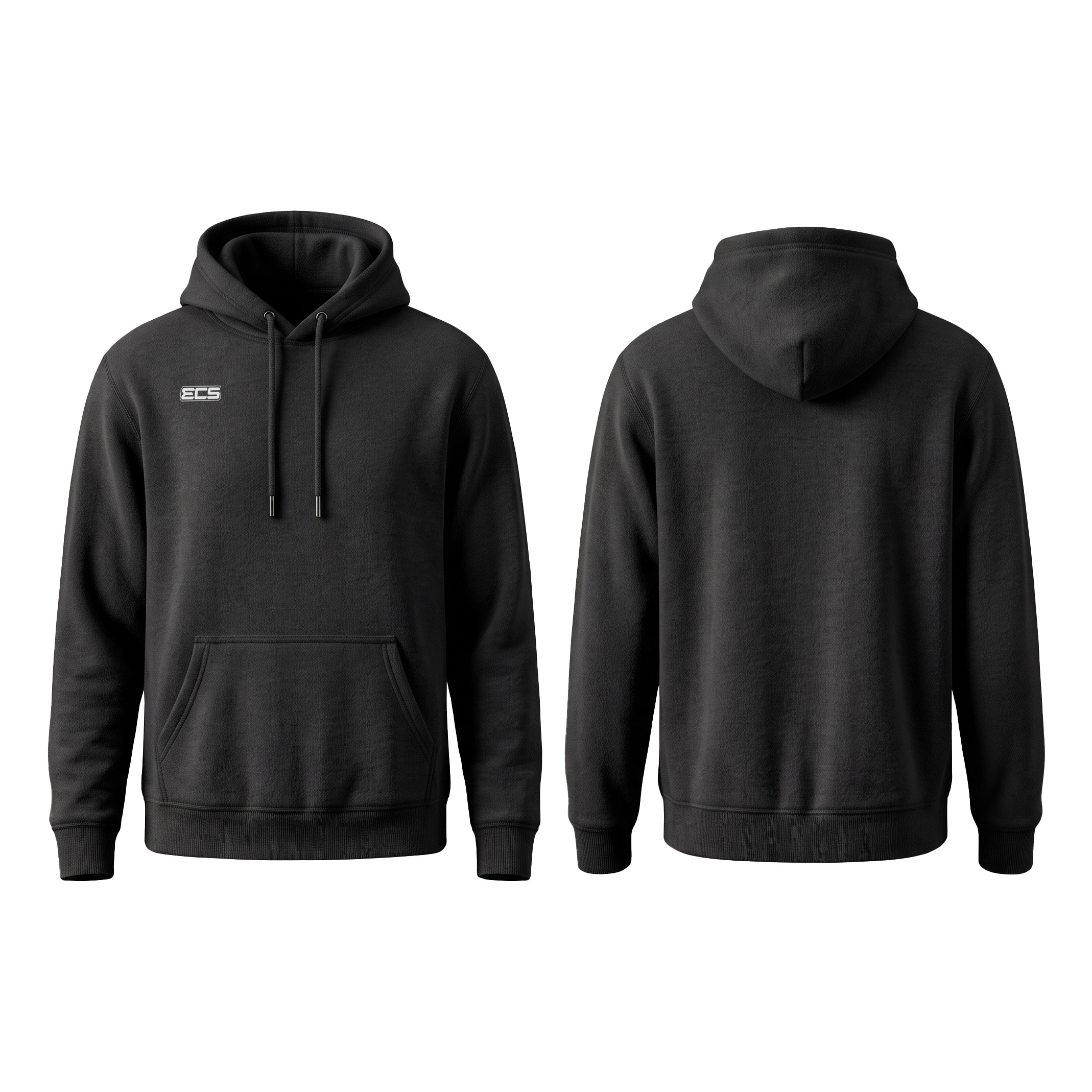 ECS Leisurewear Hoodie in Black | Off‑Field Essential