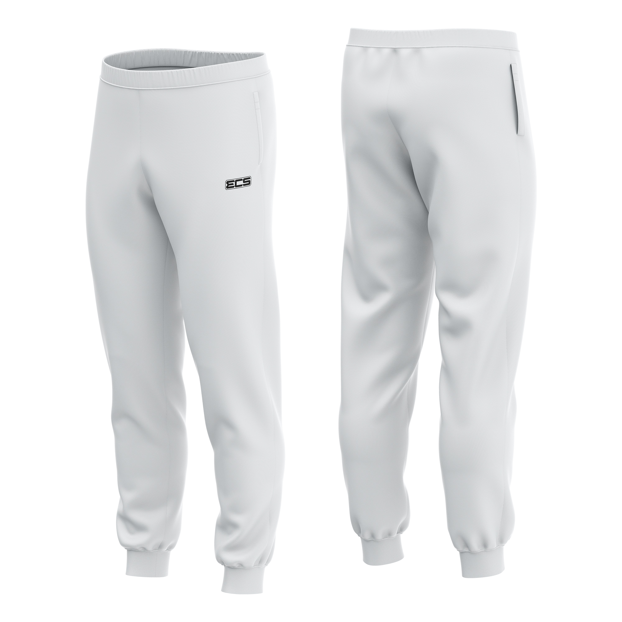 ECS Leisurewear Joggers in White | Off‑Field Essential
