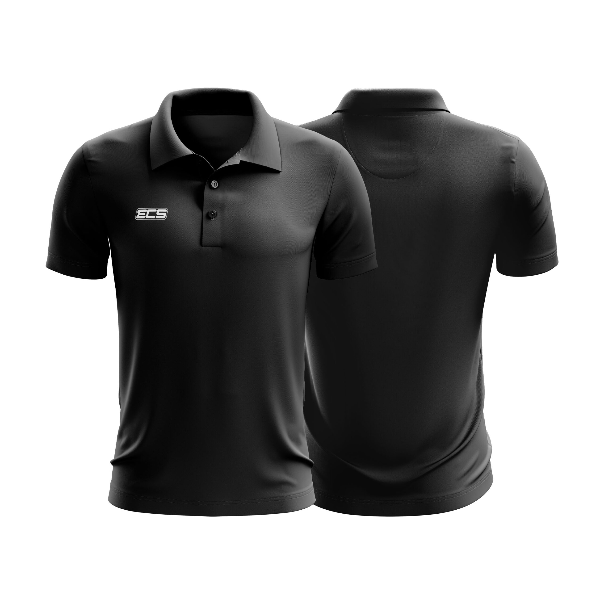 ECS Leisurewear Polo in Black | Off‑Field Essential
