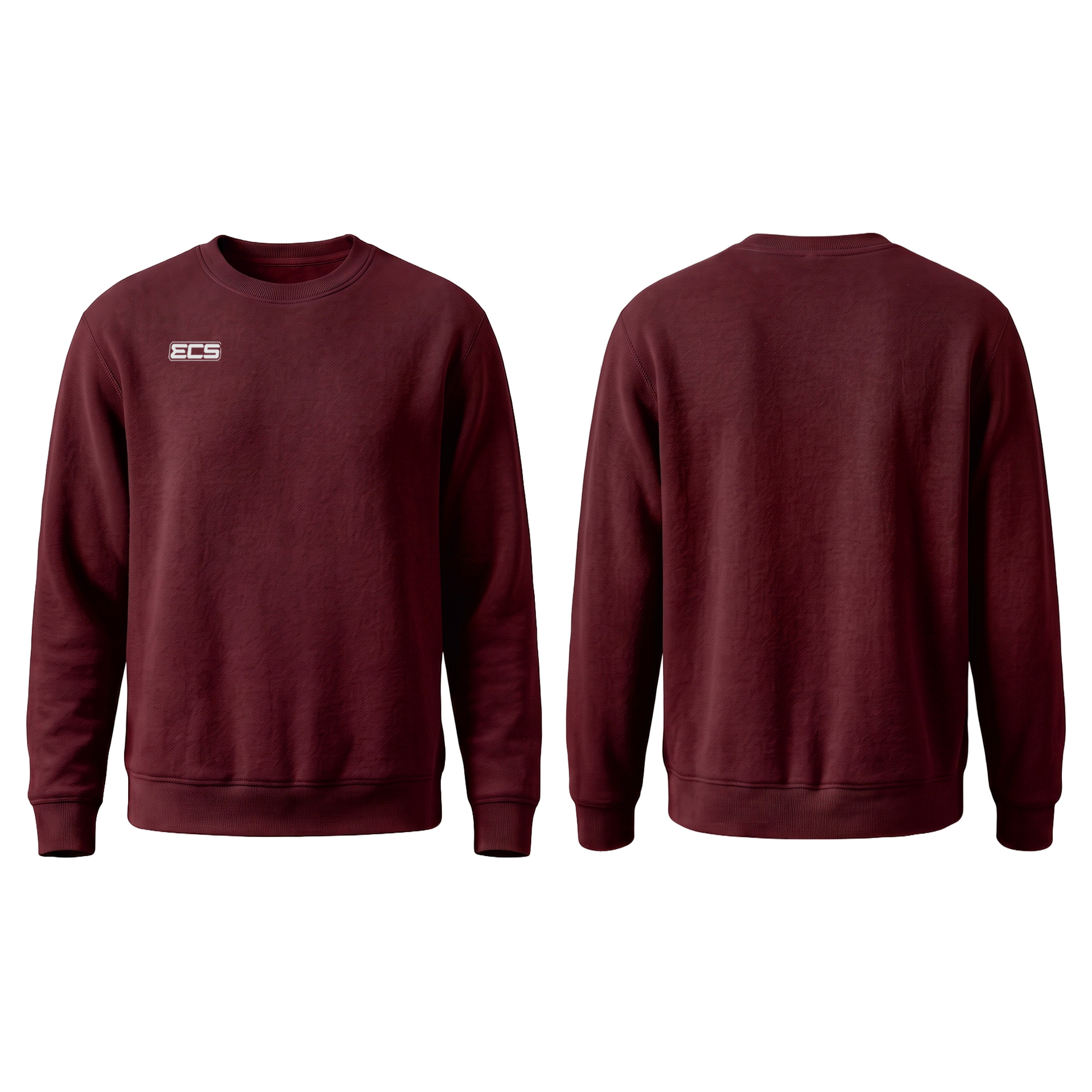 ECS Leisurewear Sweatshirt in Maroon | Off‑Field Essential