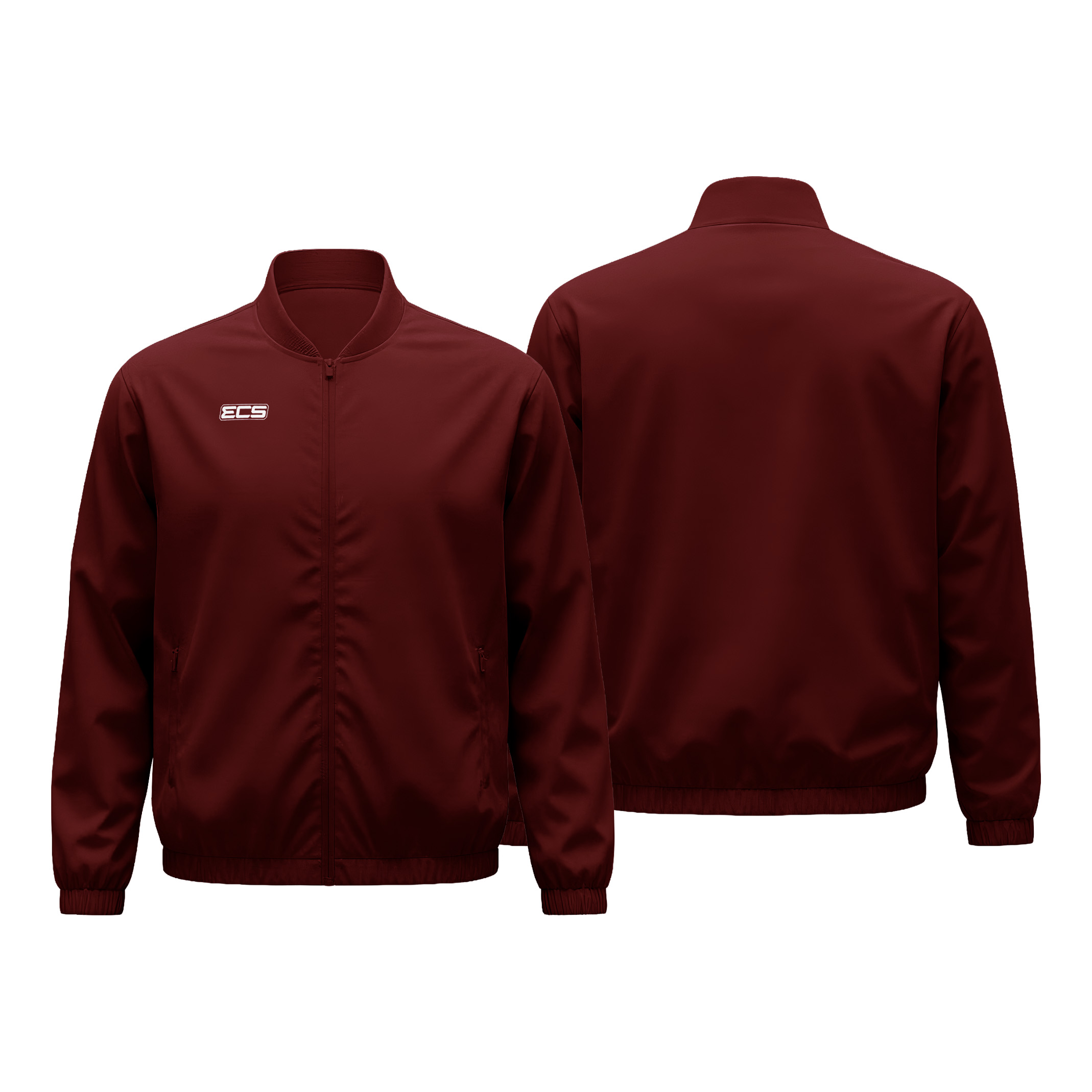 ECS Leisurewear Track Jacket in Maroon | Off‑Field Essential