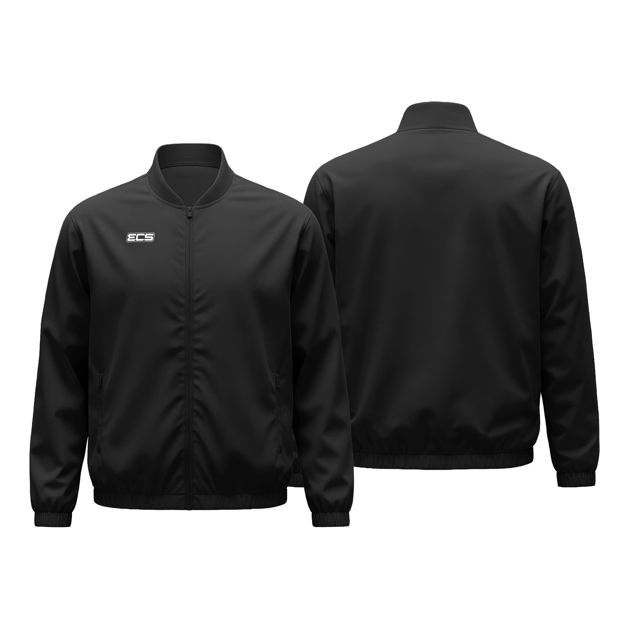 ECS Leisurewear Track Jacket in Black | Off‑Field Essential