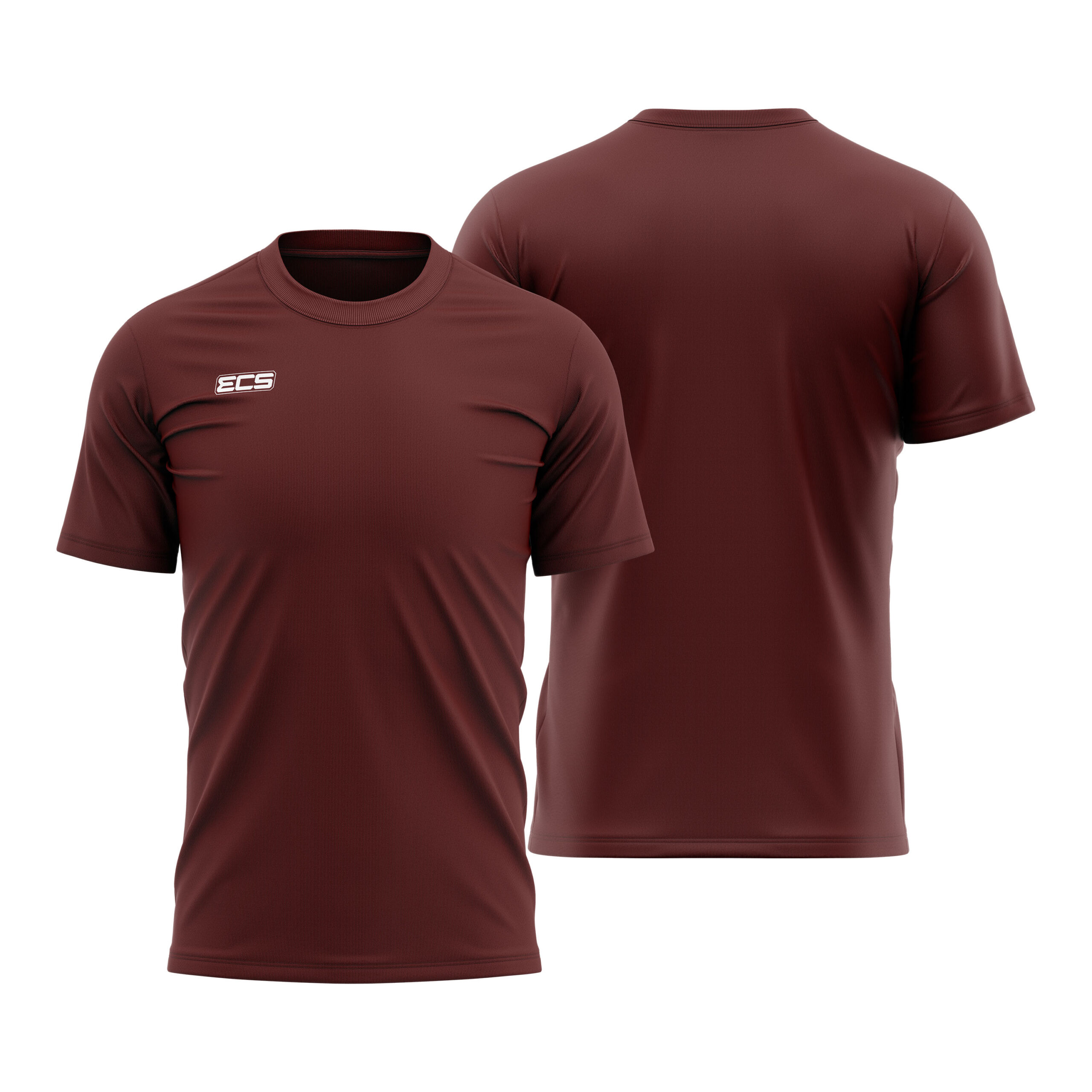 ECS Leisurewear T‑Shirt in Maroon | Off‑Field Essential