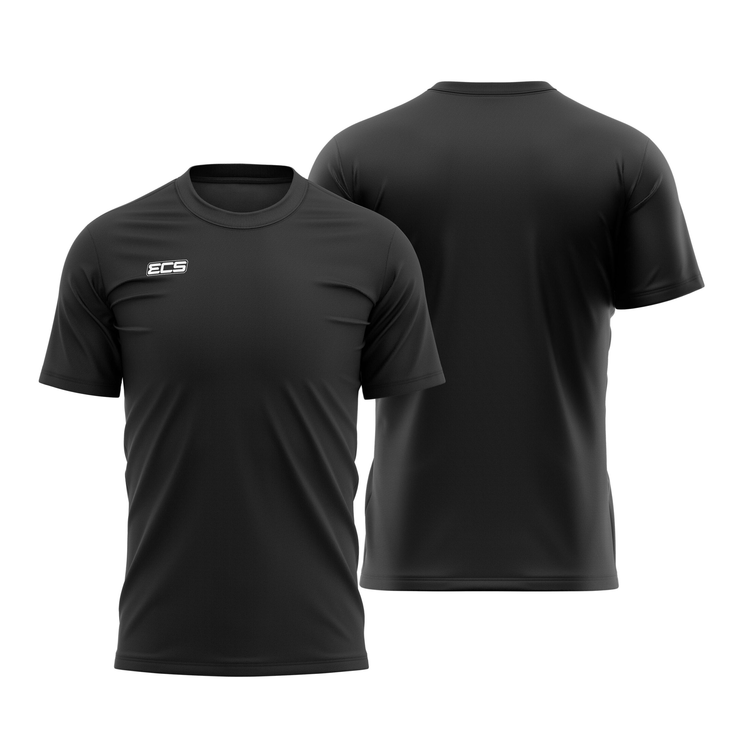 ECS Leisurewear T‑Shirt in Black | Off‑Field Essential