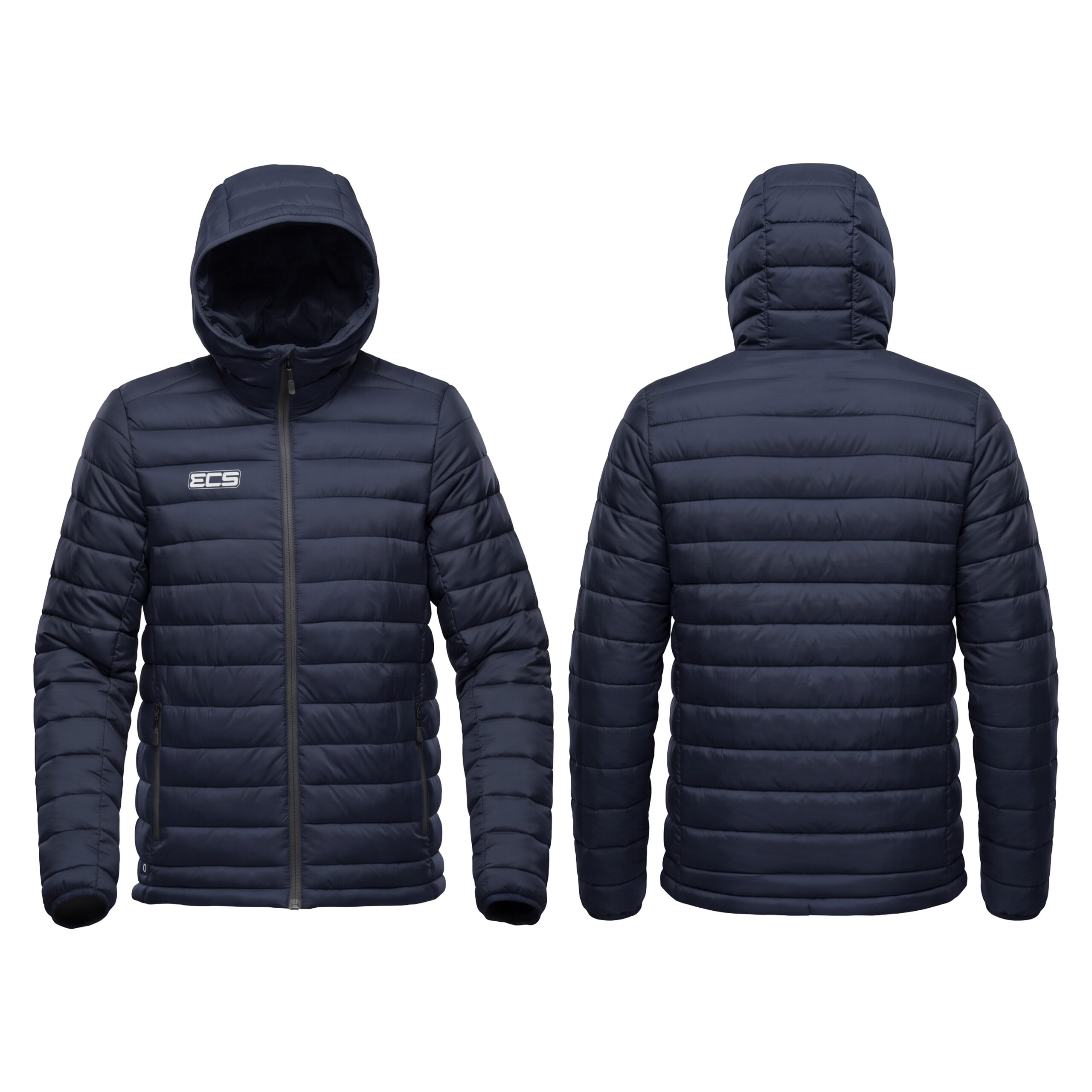 ECS Hooded Thermal Jacket in Navy Blue | Off‑Field Essential