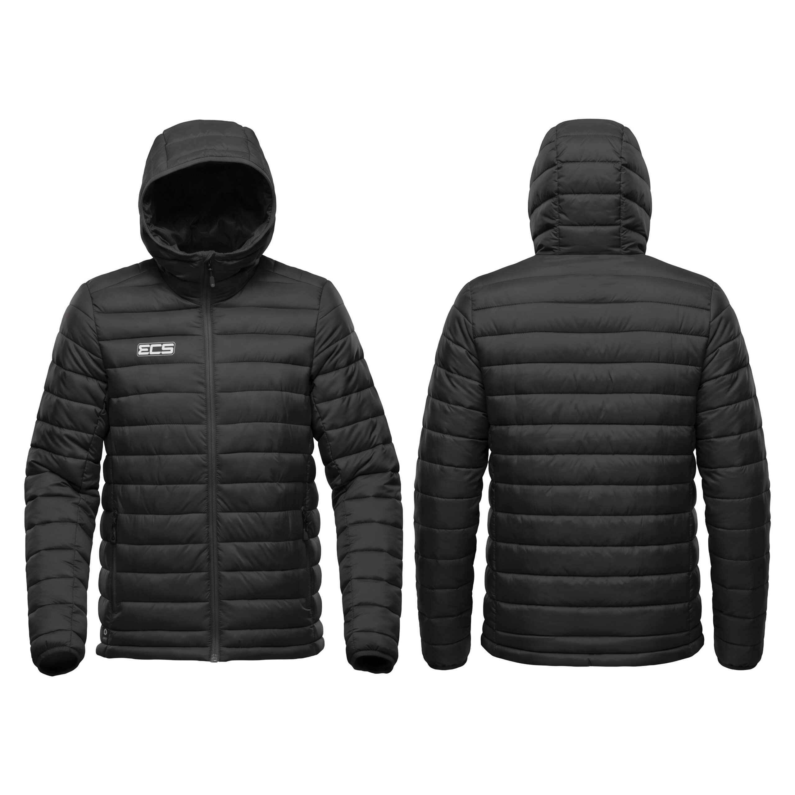 ECS Hooded Thermal Jacket in Black | Off‑Field Essential
